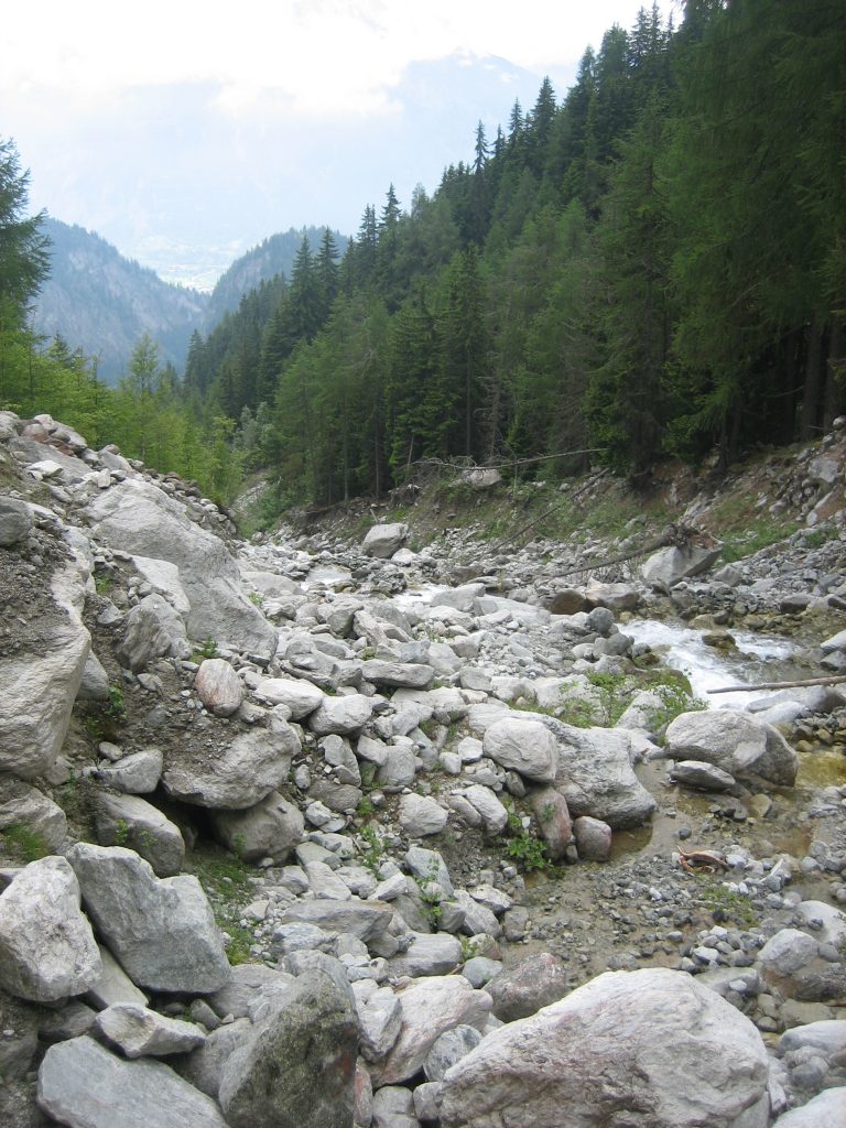 Überwachter Murgangkanal Gorges du Durnand